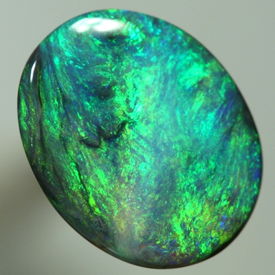 SOLID BLACK OPAL Full on colour all of the time. golden fire of green 